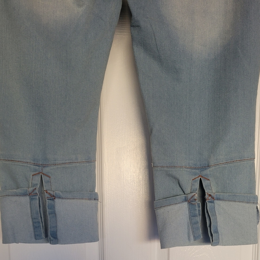Red Rivet Cuff Jeans - Picture 4 of 6